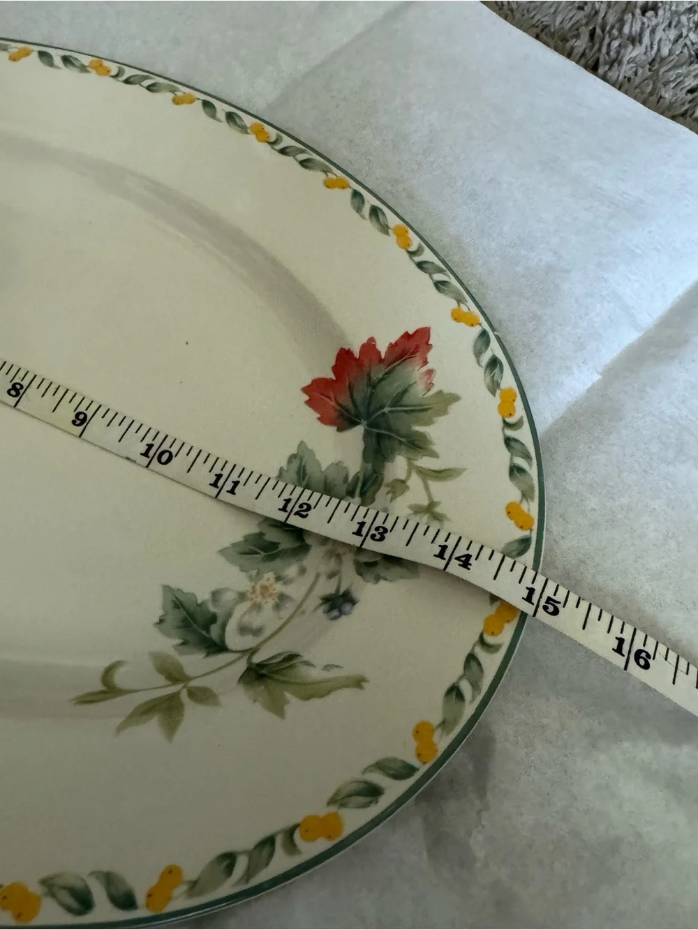 Avon Julie Pople Country Fruit Ceramic Serving Bowl & Oval Platter